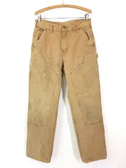 古着 Carhartt ブラウン ダック Wニー ペインター ワーク パンツ W32 L31 古着 