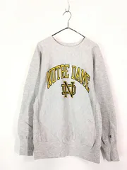 古着 90s USA製 Champion Reverse Weave 「NOTRE DAME」 2段 アーチ リバース スウェット L 古着 