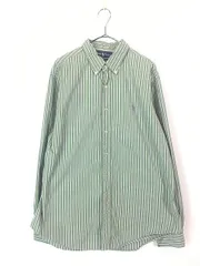 古着 90s Ralph Lauren 「CUSTOM FIT」 マルチ ストライプ BD シャツ XL 古着 