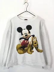 古着 90s Disney ミッキー プルート スウェット トレーナー M位 古着 
