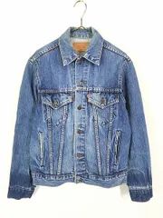 古着 70-80s Canada製 Levi's 70506-0216 ハンド ポケット付 ブルー デニム トラッカー ジャケット Gジャン 38 