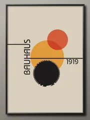 14634バウハウス BAUHAUS モダン A3 サイズ ポスター アート おしゃれ 絵画 インテリア 北欧 イラスト マット紙 艶消し アートパネル 額 フレーム デザイン 壁掛け ギフト 新築祝い ディスプレイ