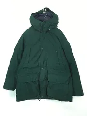 古着 90s Eddie Bauer 「Ridge Line」 2way コットンクロス グース ダウン ジャケット パーカー コート グリーン L 