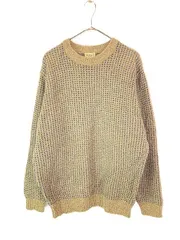 古着 90s LL Bean バーズアイ ヘビー ウール ニット セーター M-R 