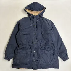 ◆ FRED PERRY フレッドペリー マウンテンパーカー 中綿 アウター ジャケット 羽毛 100％ フード付き 古着 コットン ネイビー サイズ不明 メンズ 1.28kg