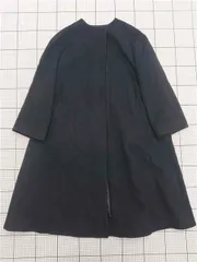 ◇ ⊇ ユナイテッドアローズ グリーンレーベルリラクシング ノーカラーコート ブラック系 36 レディース E  【1511100012583】