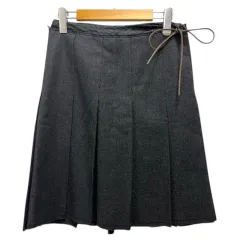 PRADA プラダ プリーツスカート 朱赤 36(美品) Prada プラダ総柄