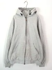 古着 90s Carhartt 裏地 メッシュ ワンポイント 刺しゅう スウェット ジップ パーカー グレー L Tall 古着 