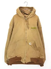 古着 Carhartt 裏地 メッシュ ブラウン ダック アクティブ パーカー ジャケット XL位 古着 