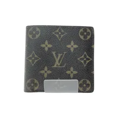 ▼▼LOUIS VUITTON ルイヴィトン メンズ 二つ折り財布 モノグラム ポルトフォイユ マルコ M61675 ブラウン