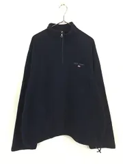 古着 90s USA製 POLO SPORT Ralph Lauren ワンポイント 刺しゅう ハーフジップ フリース ジャケット XL 古着 