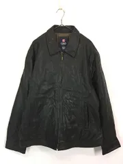 古着 90s CHAPS Ralph Lauren 本革 カウ レザー スウィング トップ スポーツ ジャケット XL 古着 