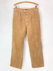 古着 90s USA製 Polo Ralph Lauren 太畝 コーデュロイ タック パンツ ストレート ベージュ W33 L31 古着 