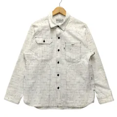 NAOSHIYA CUSTOM FACTORY KASURI かすりワークシャツ 長袖 ホワイト サイズS 正規品 / 36407 NAOSHIYA CUSTOM FACTORY KASURI かすりワークシャツ 長袖 ホワイト