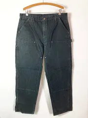 古着 Carhartt ブラック ダック Wニー ペインター ワーク パンツ W37 L31 古着 