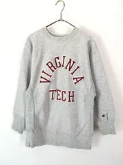 古着 90s USA製 Champion Reverse Weave 「VIRGINIA TECH」 パッチ リバース スウェット XL 古着 