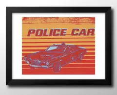 15696アンディ ウォーホル Police Car A3 サイズ ポスター アート おしゃれ 絵画 インテリア 北欧 イラスト マット紙 艶消し アートパネル 額 フレーム デザイン 壁掛け ギフト 新築祝い ディスプレイ