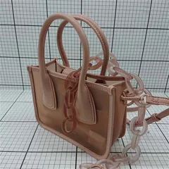 ◇ Θ チャールズ＆キース CHARLES & KEITH チェーンハンドルミニトートバッグ ピンク系 レディース E  【1511110028338】