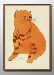 15417アンディ ウォーホル 猫　ネコ　Sam アート  A3 サイズ ポスター アート おしゃれ 絵画 インテリア 北欧 イラスト マット紙 艶消し アートパネル 額 フレーム デザイン 壁掛け ギフト 新築祝い ディスプレイ