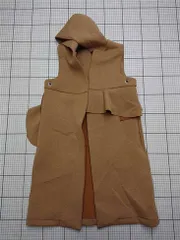 ◇ ⊇ ドゥアムール Deux Amour フード付きベスト ベージュ系 M-L レディース E  【1511110029120】