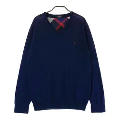 BLACK LABEL ブラックレーベル  Vネック ニットセーター ウール  ネイビー系 L [240101509658] メンズ