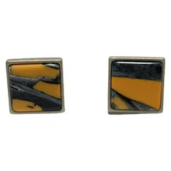 MISSONI(ミッソーニ) イヤリング - オレンジ×ダークグレー×シルバー