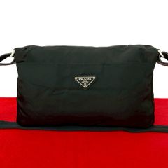 極 美品 希少品 PRADA プラダ 三角ロゴ 金具 サフィアーノ レザー