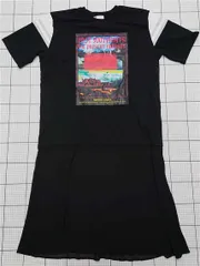 ◇ ⊂ ワンピース ローズバッド ROSE BUD グラフィックプリント切替ワンピース ブラック系 レディース Fサイズ E  【1511110032168】