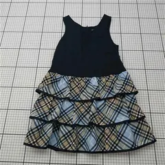 ◇ Θ ポンポネット pom ponette チェックフリルワンピース＆ジャケットセット 130cm キッズ E  【1511110032519】