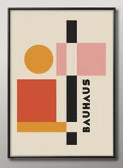 15873バウハウス A3 サイズ ポスター アート おしゃれ 絵画 インテリア 北欧 イラスト マット紙 艶消し アートパネル 額 フレーム デザイン 壁掛け ギフト 新築祝い ディスプレイ