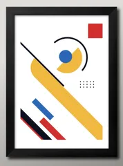 16006バウハウス BAUHAUS ミッドセンチュリー A3 サイズ ポスター アート おしゃれ 絵画 インテリア 北欧 イラスト マット紙 艶消し アートパネル 額 フレーム デザイン 壁掛け ギフト 新築祝い ディスプレイ