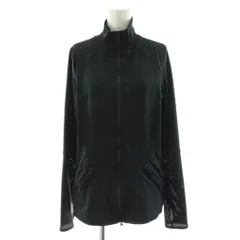 アディダス バイ ステラマッカートニー adidas by Stella McCartney ジャケット ジップアップ ロゴ メッシュ L 黒 ブラック /AN47
