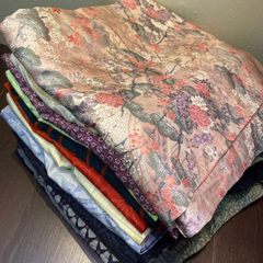 まとめ売り】正絹大島紬7枚 リメイク素材 ハンドメイド向け - メルカリ