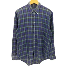 ポロカントリーラルフローレン POLO COUNTRY RALPH LAUREN 80-90S ポニー 刺繍 チェック ボタンダウン L/S ネル シャツ メンズ import：M 