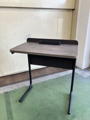 THONET 無印良品 スチールパイプデスク・M ／ダークグレー シェルフ