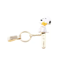 [スリーカラット] PEANUTS バッグキークリップ スヌーピーとウッドストック キーホルダー バッグチャーム スヌーピー グッズ 雑貨 人気 