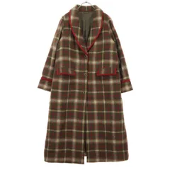 Lily Brown リリーブラウン チェック柄 長袖 ガウンコート F ブラウン ベルト付 LWFC174007 レディース 古着