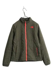 【お得なクーポン配布中!】 US企画 ノースフェイス 中綿 キルティング ナイロン ジャケット レディース M / アウトドア ブルゾン ジャンパー フルジップ ハイネック 緑