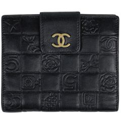 シャネル CHANEL ココマーク 二つ折り 長財布 カメリア 長財布 レザー