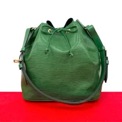 極 美品 LOUIS VUITTON ルイヴィトン ヴィンテージ プチ ノエ エピ レザー 本革 巾着 セミ ワン ショルダーバッグ ボルネオグリーン 40201