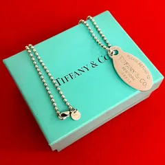 極 美品 箱 袋付き TIFFANY&Co. ティファニー リターントゥ ティファニー オーバルタグ シルバー925 ネックレス ペンダント シルバー 02604
