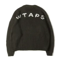 WTAPS ダブルタップス ニット オリーブドラブ サイズ:XL | 23AW バックロゴ ヘビー ニット セーター (CN 01/SWEATER/POLY) | トップス プルオーバー【メンズ】【中古】【K4654】 WTAPS ダブルタップス ニット オリーブドラブ サイズ:XL | 23AW バック