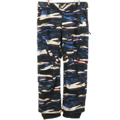 BURTON バートン 総柄 スノーボード パンツ M ブルー系 GORE-TEX スノーウェア メンズ 古着