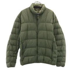 美品 UNIQLO ユニクロ ウルトラライトダウンジャケット M カーキ 3Dカット メンズ 古着