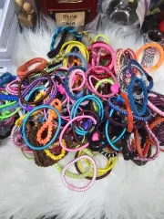 多様なCOLOR/デザイン ヘアゴム コレクション 100個