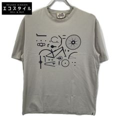 HERMES エルメス 71-5732 コットン100% 自転車パーツ Tシャツ S