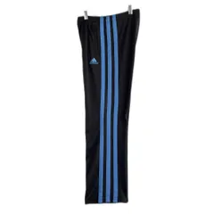 adidas　トラックパンツ　ジャージ　太ライン　Oサイズ　刺繍　ワンポイント