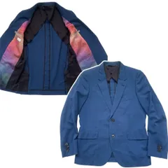 PAUL SMITH　裏地オーロラ柄　テーラードジャケット ブルー S