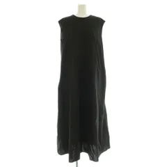 フリークスストア FREAKS STORE ノースリーブワンピース ロング タック 麻 リネン M 黒 ブラック /MY ■OS