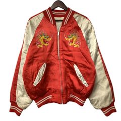 現状渡し品】 USED VINTAGE DRAGON×JAPAN SOUVENIR JACKET スーベニア